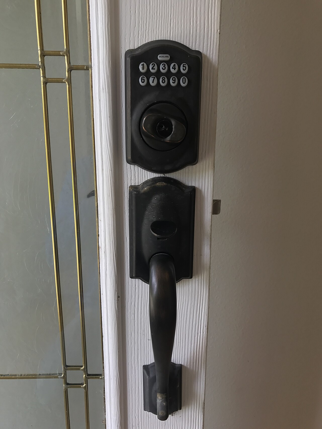 Schlage Door Lock Keypad System Installed